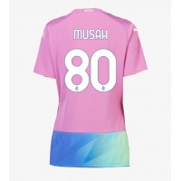 AC Milan Yunus Musah #80 Tredjedrakt Dame 2023-24 Kortermet